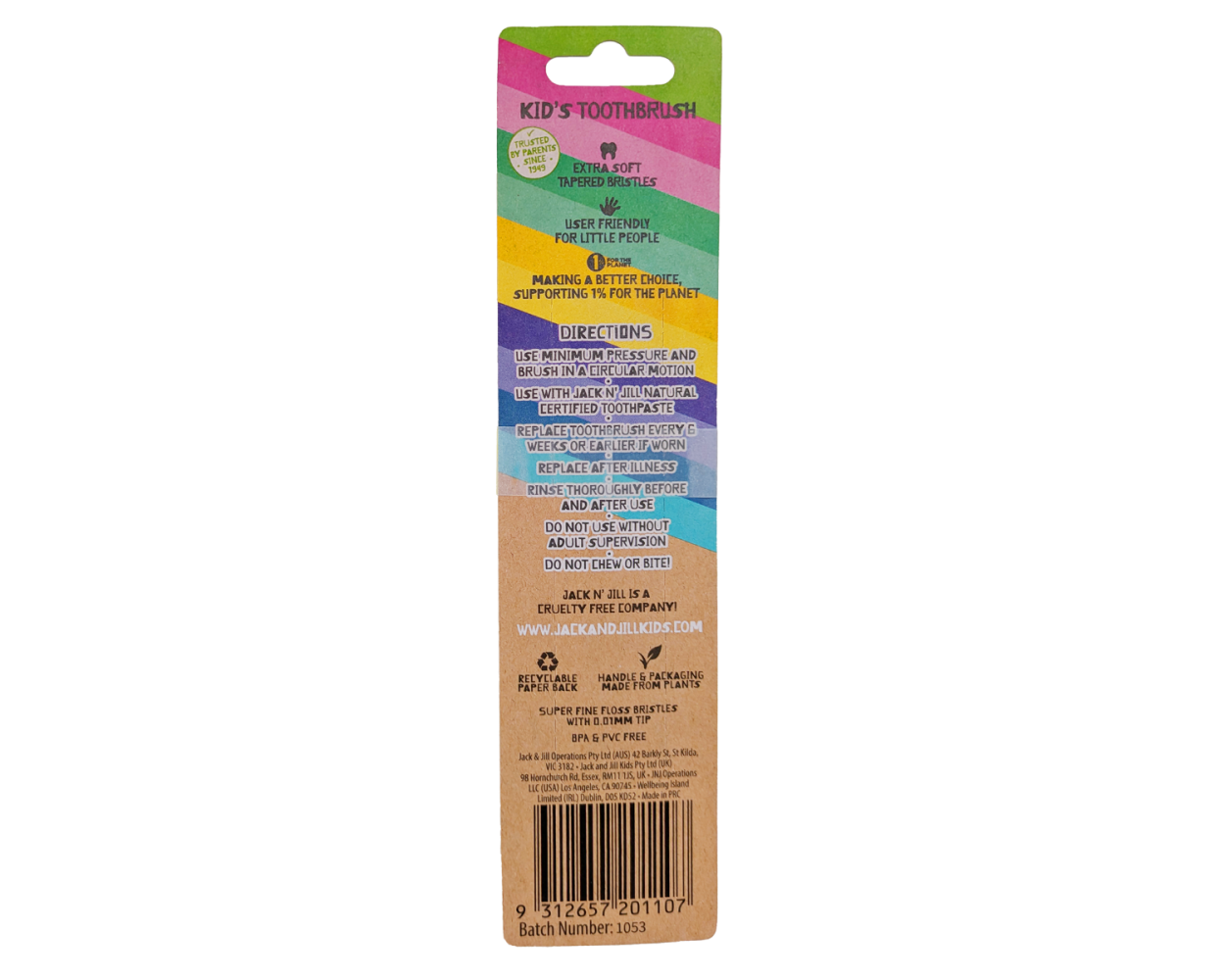 Jack & Jill Bio Toothbrush (Single)