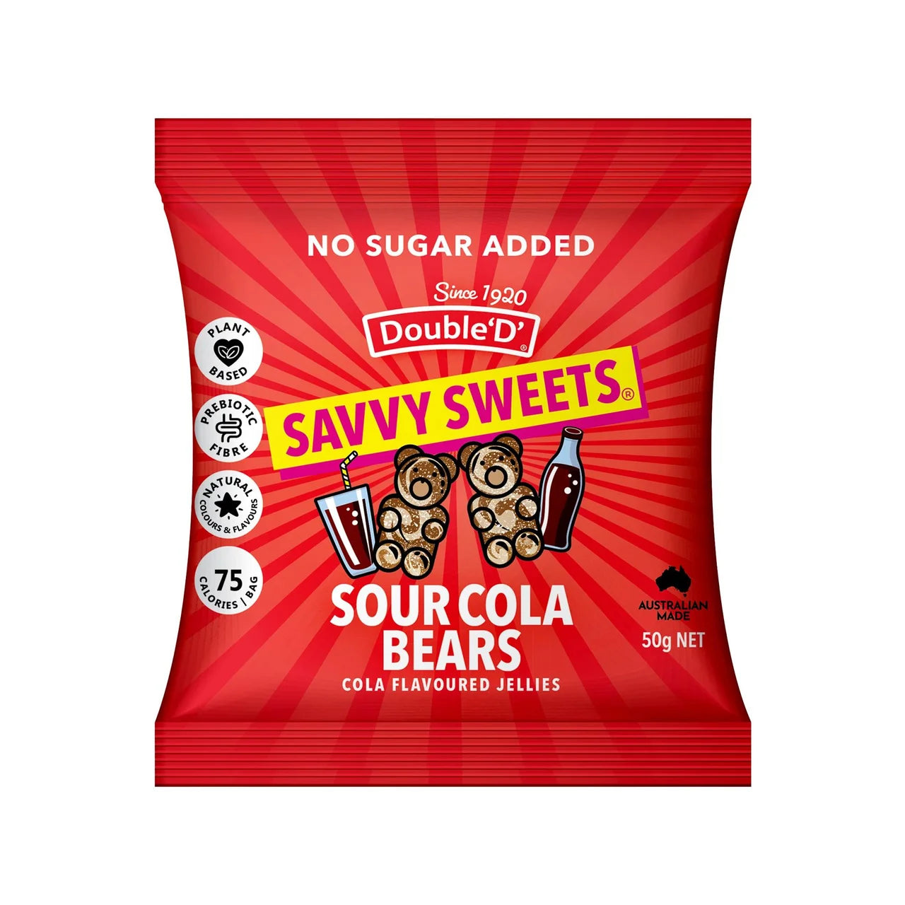 Savvy Sweets - Sour Cola 50g