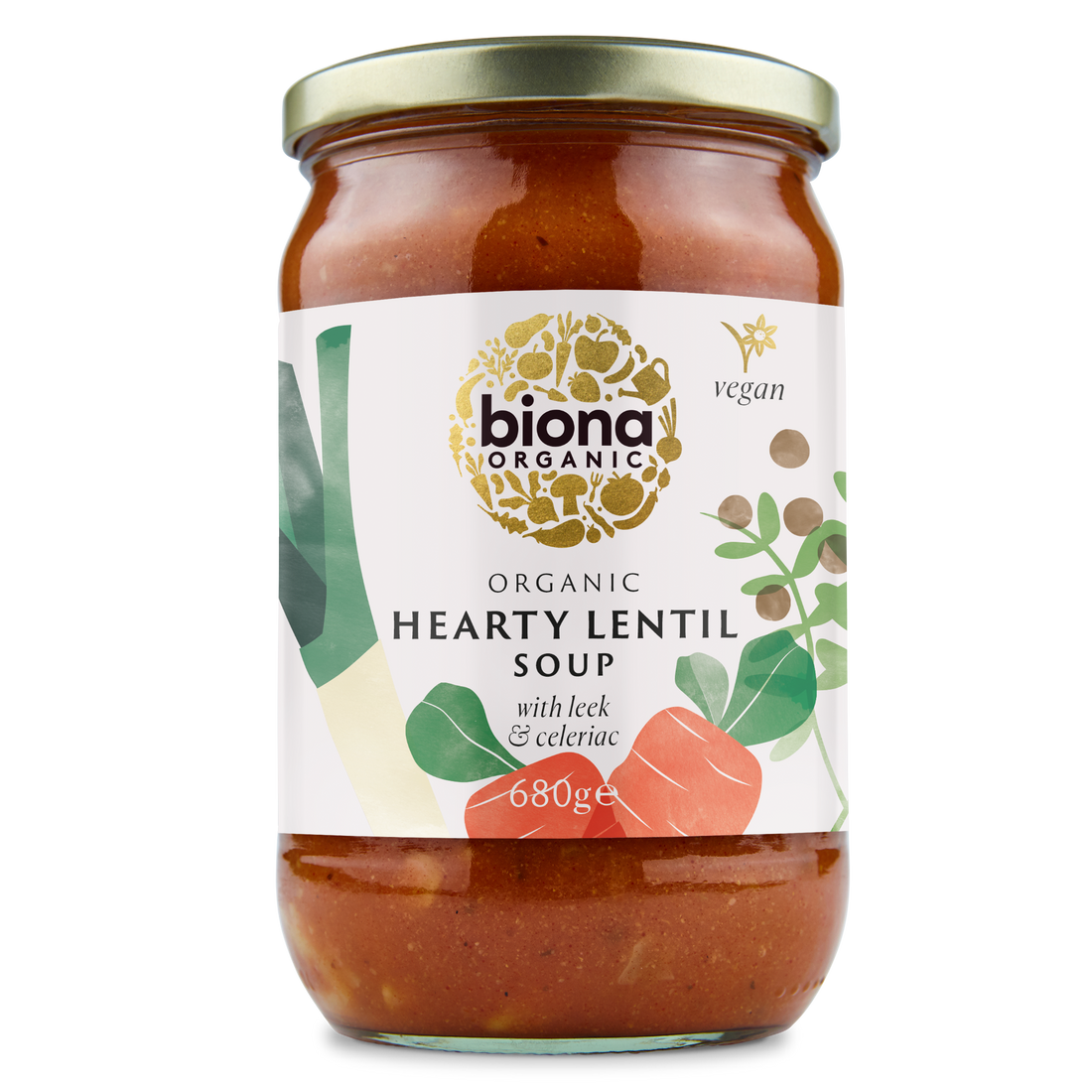 Biona Hearty Lentil Soup Jar 680g
