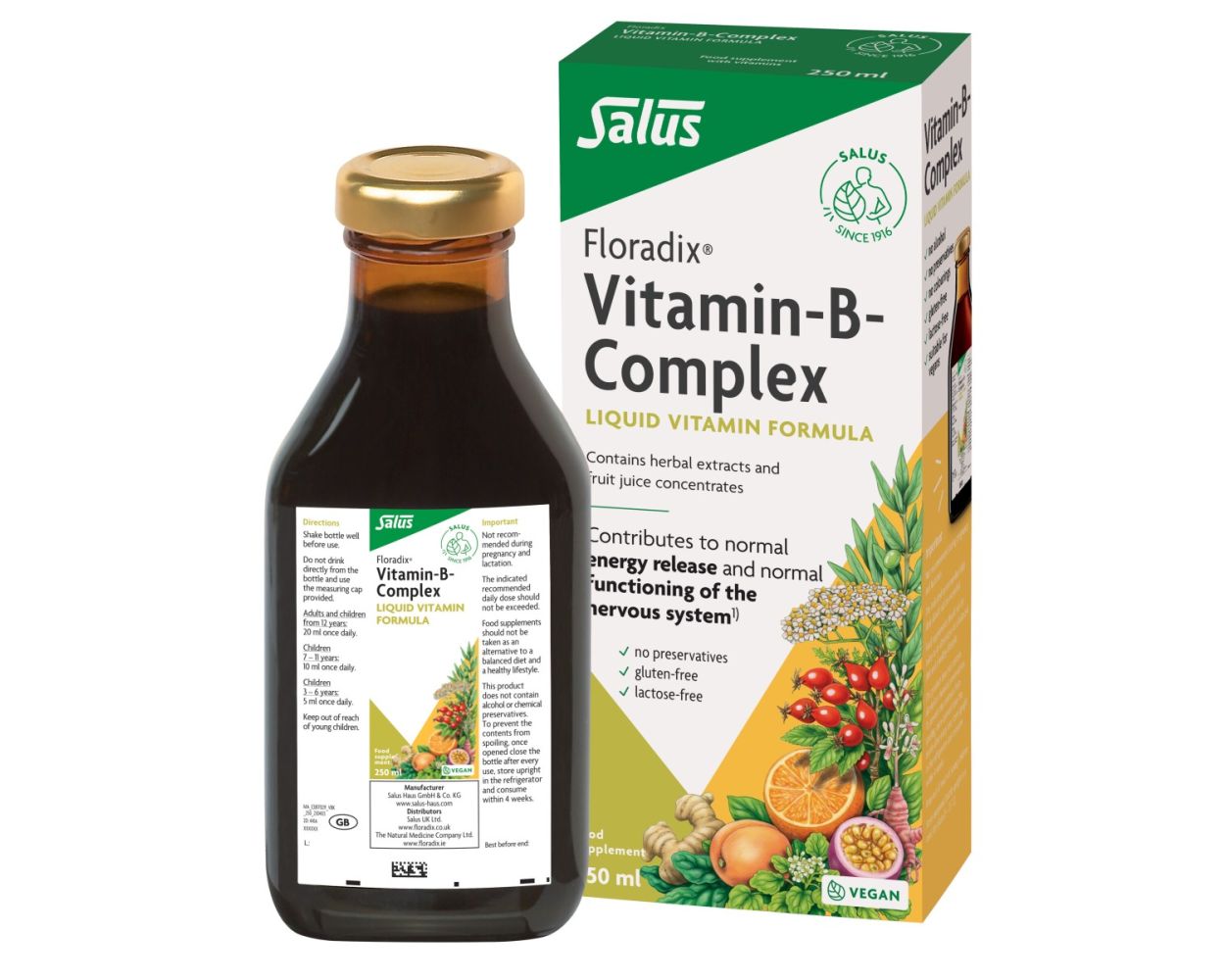 Floradix Vitamin B Complex Liquid Formula - 250ml