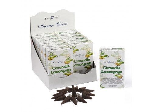 Incense Cones - Citronella & Lemon Grass - 15 Conesu
