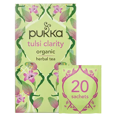 Pukka Tea Organic Tulsi Clarity Herbal 36g (20 tea sachets)