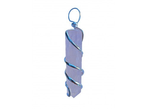 Pendant - Point Spiral Rose Quartz