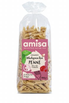 Amisa Organic Penne - Wholegrain Rice 500g (Gluten Free)