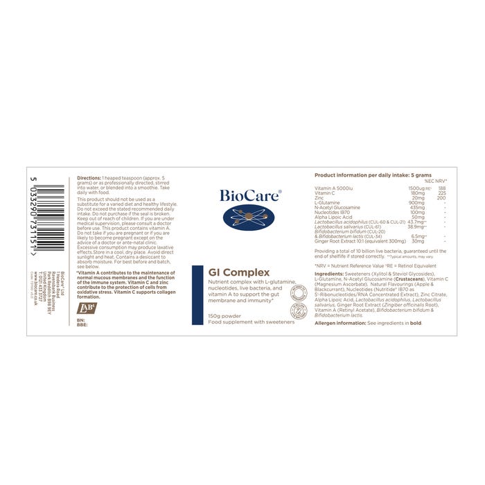 BioCare GI Complex 150g