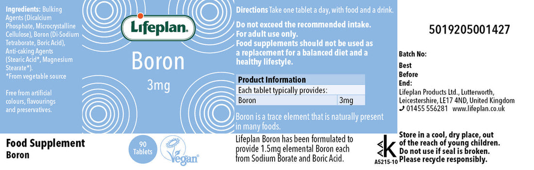 Lifeplan Boron 3mg (90 Tabs)