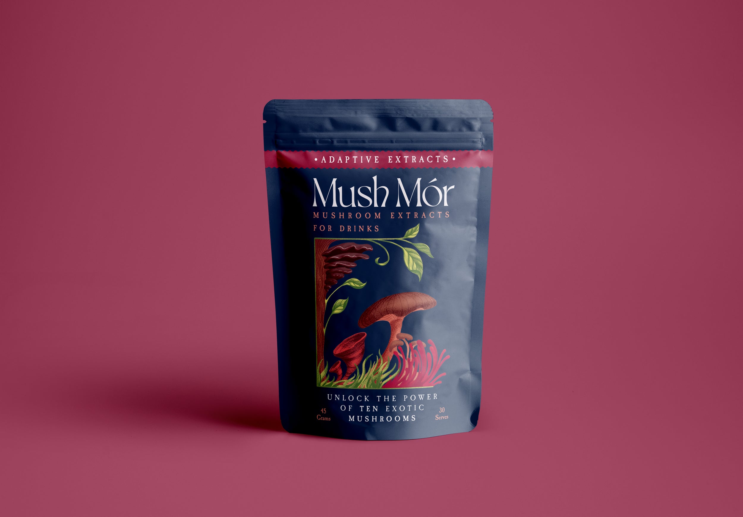 Mush Mor Adaptive Extracts - 10 Mushroom Extracts for Drink 45g