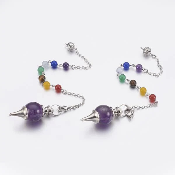 Pendulum Bracelet - Amethyst Chakra Ball