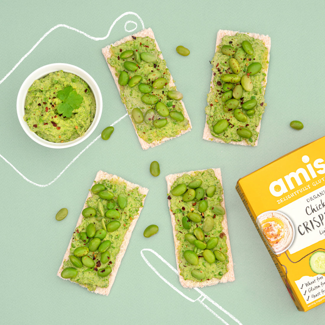 Amisa Organic Chickpea Crispbread 100g (Gluten Free)
