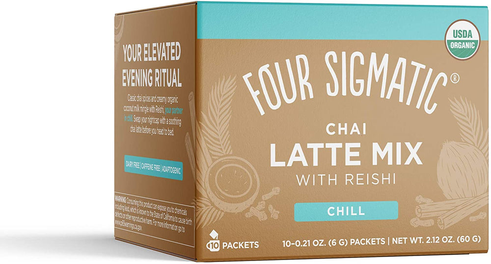 Four Sigmatic Organic Mushroon Chai Latte w/Turkey Tail & Reishi (10 Sachets)