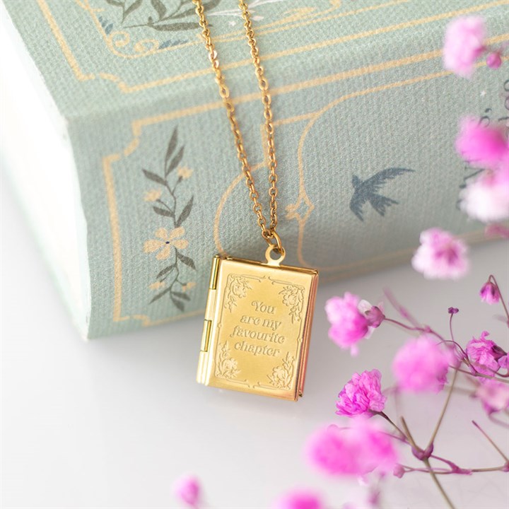 Locket/Necklace - Book Shaped - In a Gift Box