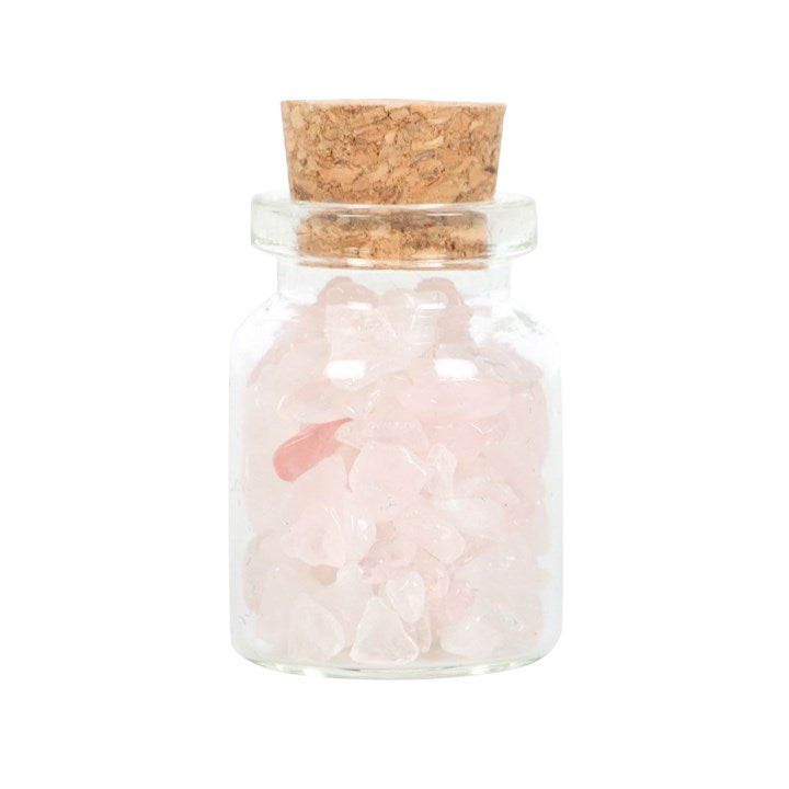 Jar of Love Crystals In A Matchbox - Rose Quartz