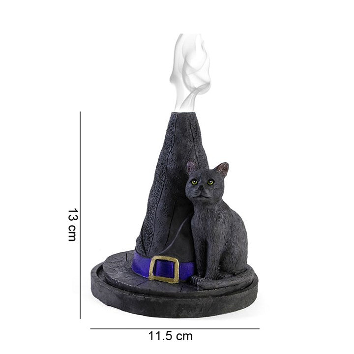 Incense Cone Holder - Witch Hat with Cat