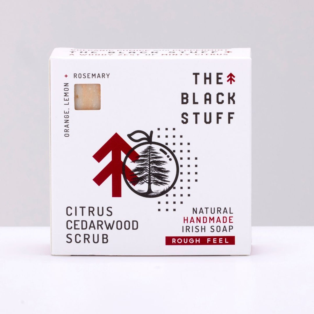 The Black Stuff - Citrus Cedarwood Scrub Soap 5oz Bar