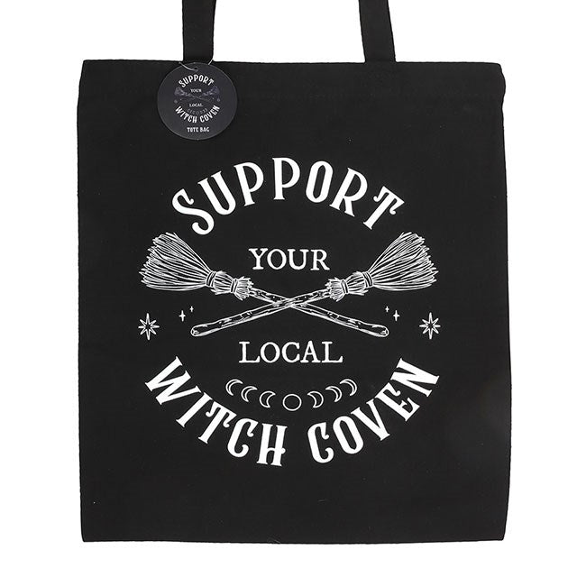 Tote Bag - "Support Your Local Witch Coven" - Polycotton