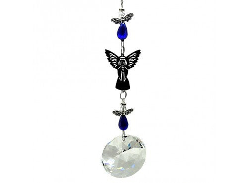 Crystal Rivoli w/Silver Angel 45mm Clear