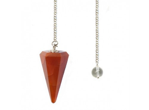 Pendulum Faceted (Small) - Carnelian