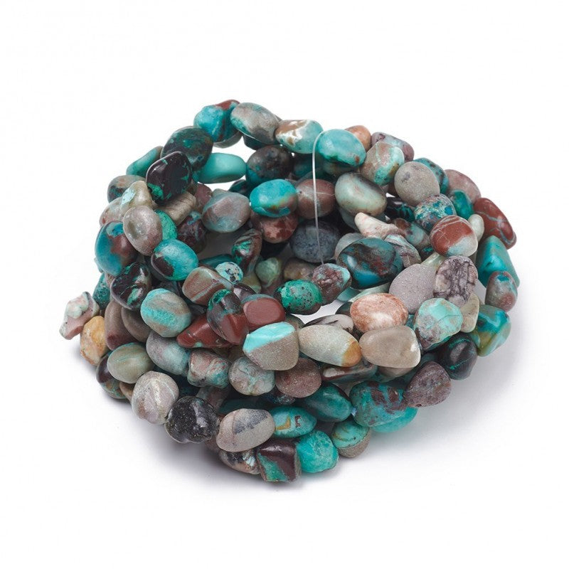 Chrysocolla Tumbled Stone Bracelet