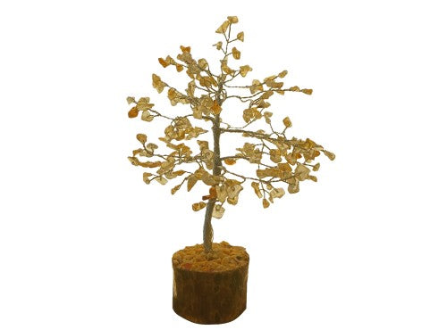 Citrine Gem Tree on Wooden Base 200 Beads