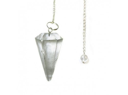 Pendulum Faceted Medium - Clear Quartz