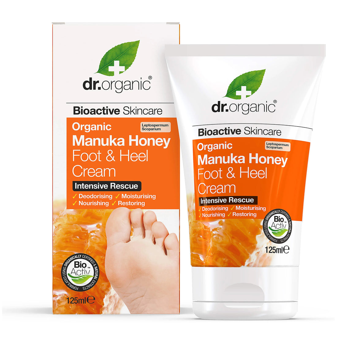 Dr. Organic Organic Manuka Honey Foot & Heel Cream 125ml