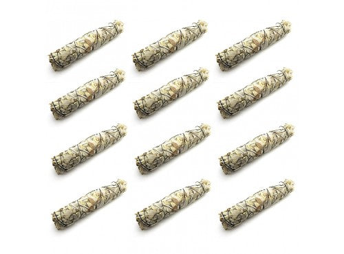 White Sage Smudge Sticks 4-5" Cylinder - 1 Pc (Slim Style)