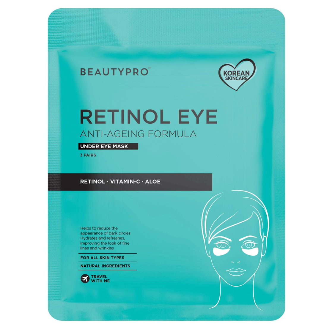 BeautyPro Retinol Eye Under-Eye Mask (2 Pairs)