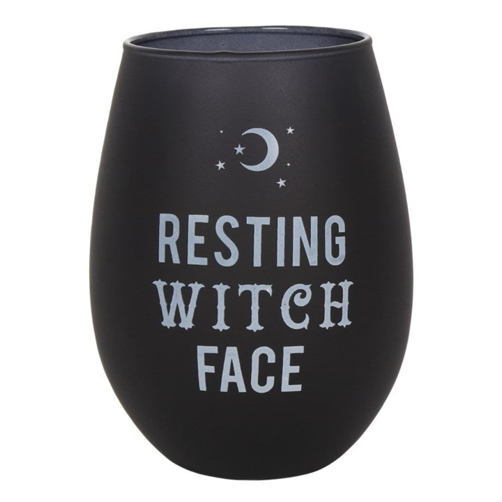 Stemless Wine Glass - "Resting Witch Face"