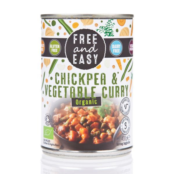 Free & Easy Organic Chickpea & Vegetable Curry 400g Tin