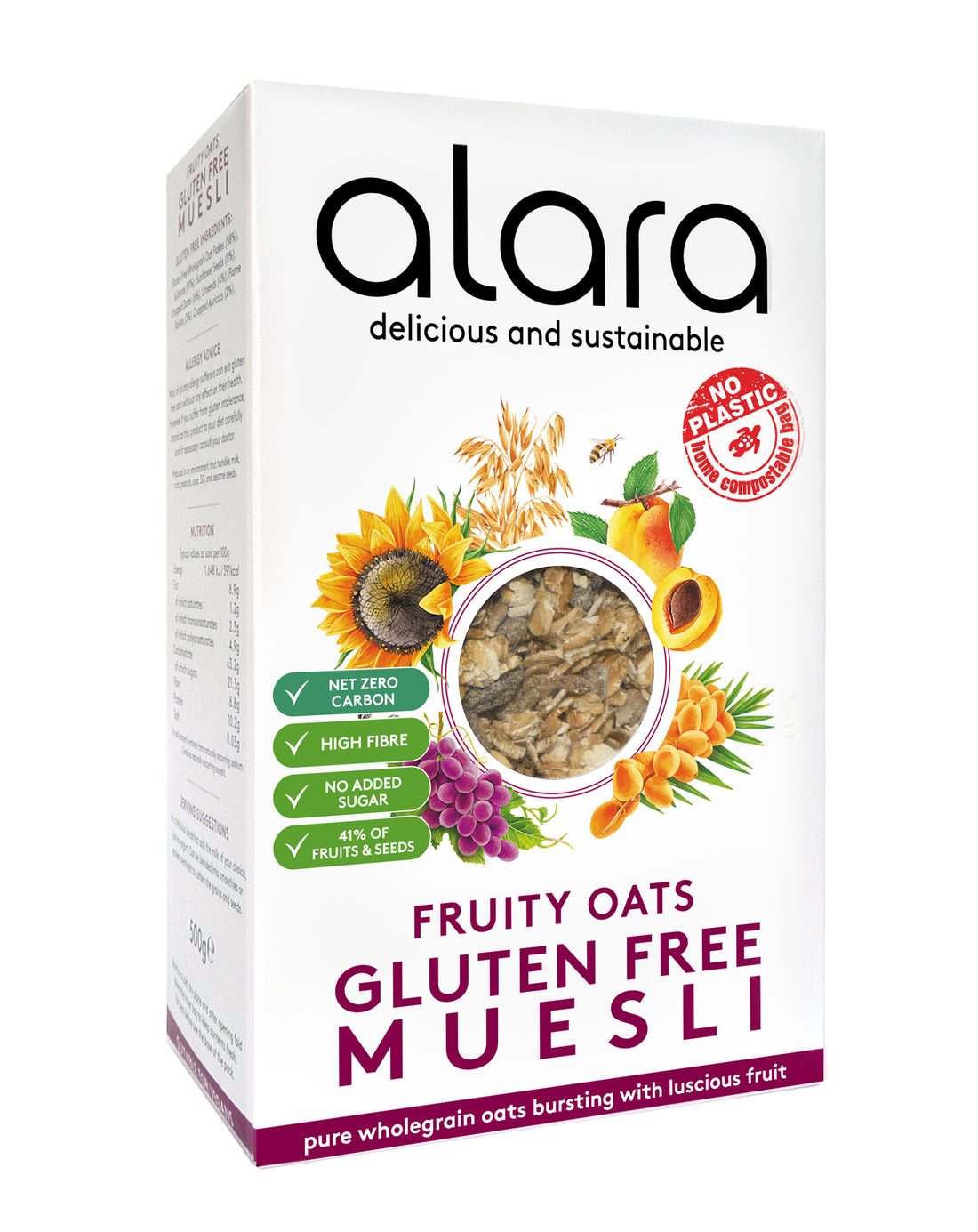 Alara Fruity Oats Gluten Free Museli 500g