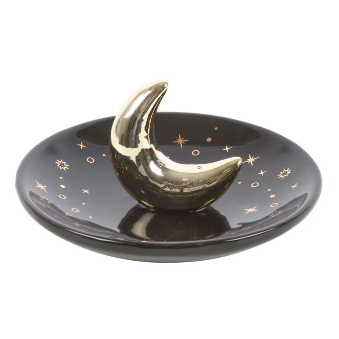 Incense Stick Holder - Gold Crescent Moon