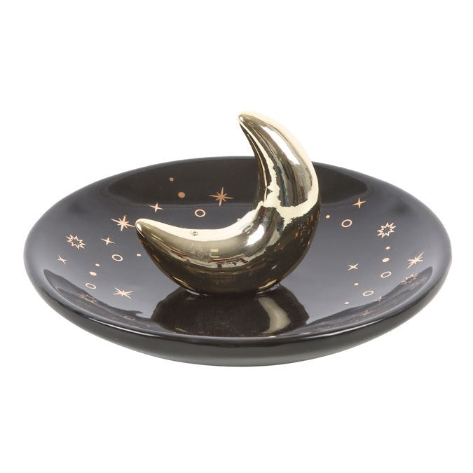 Incense Stick Holder - Gold Crescent Moon