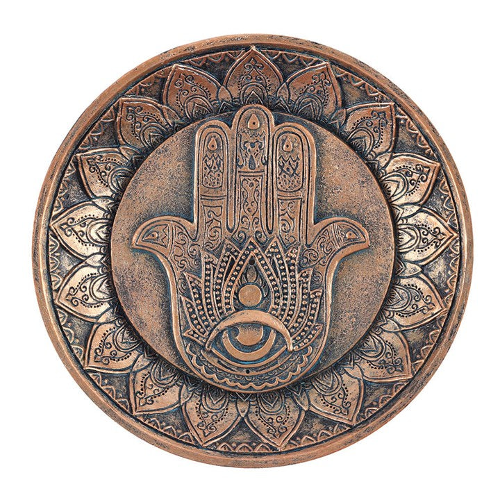 Incense Holder Plate Hamsa Hand