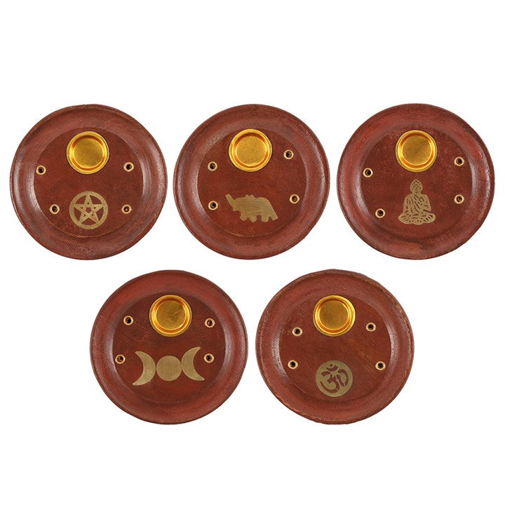 Round Wood Incense Ash Catcher