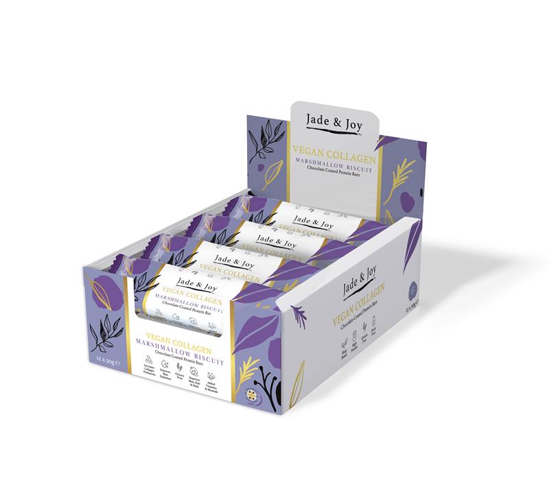 Jade & Joy Vegan Collagen Marshmallow Biscuit Protein Bar 50g (Copy)