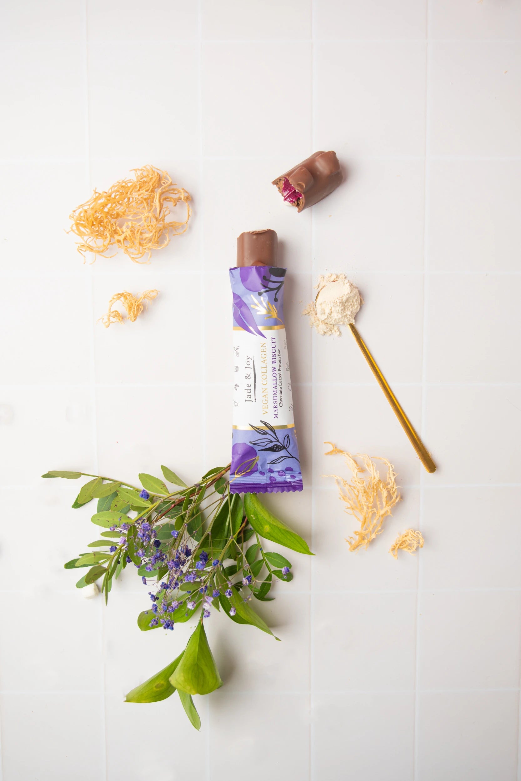 Jade & Joy Vegan Collagen Marshmallow Biscuit Protein Bar 50g (Copy)