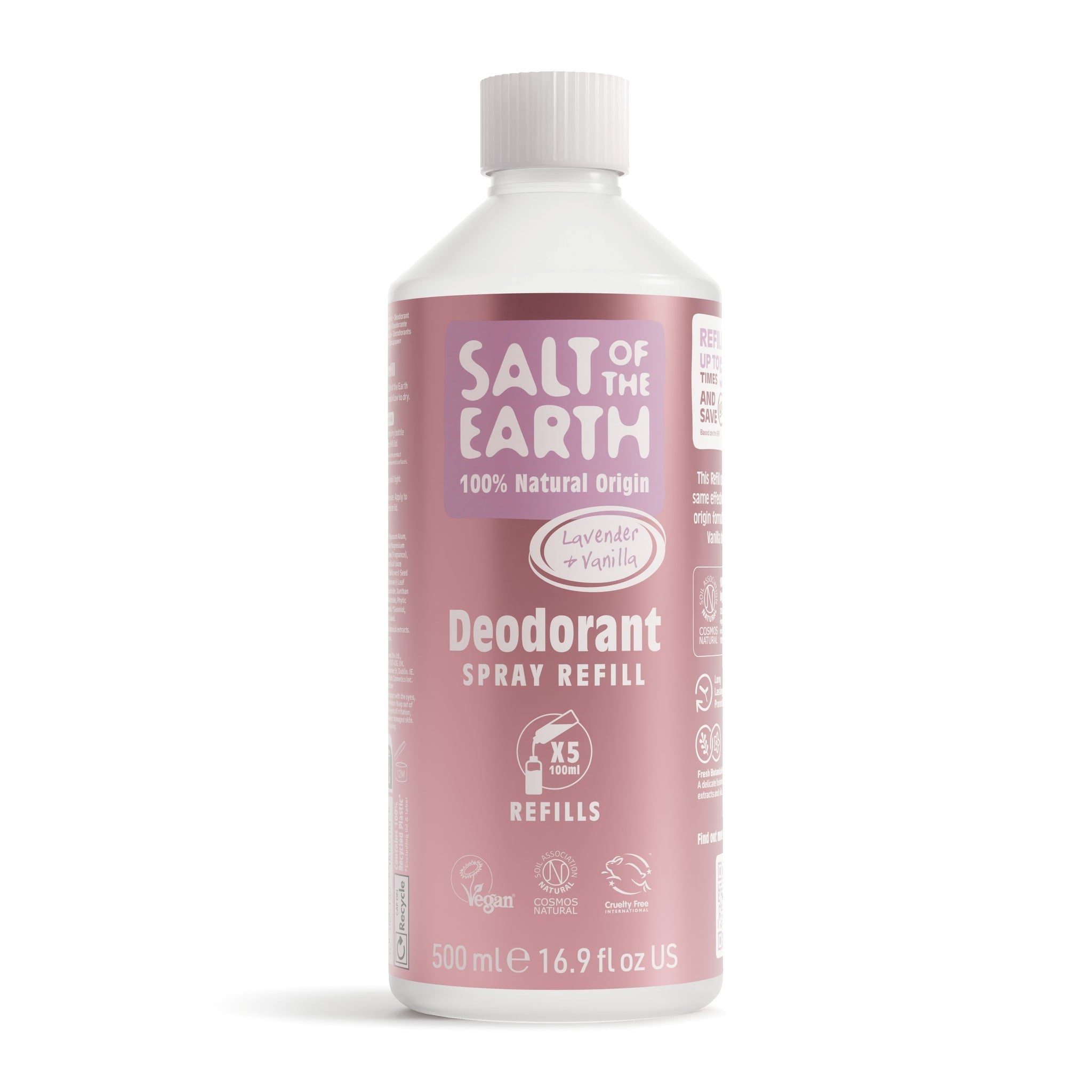 Salt of the Earth Deodorant Spray Refill (Lavender & Vanilla) 500ml