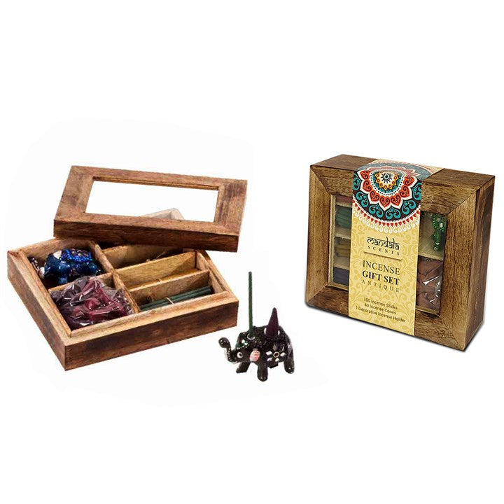 Incense Gift Box - Mandala (Wooden Box)