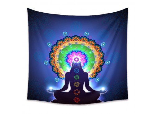Tapestry - Mandala Indian Chakra Buddha Statue