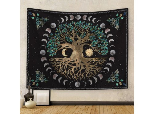 Tapestry - Tree of Life Moon Phase Mandala