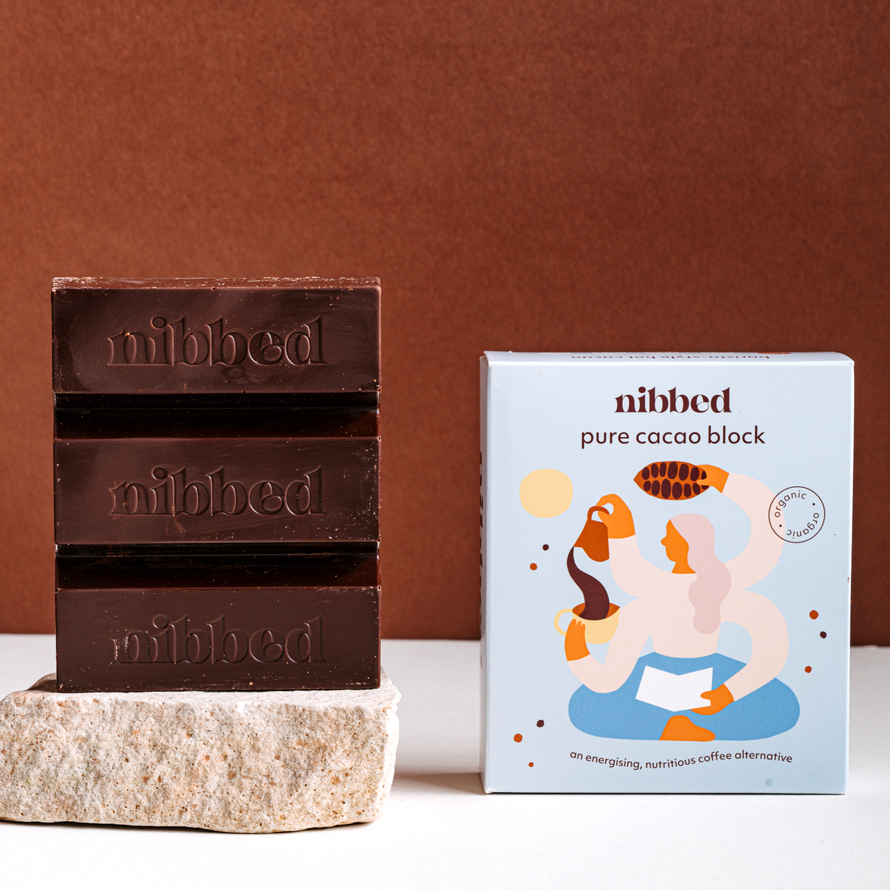 Nibbed Organic 100% Pure Cacao Block 300g