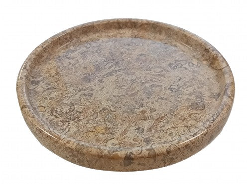 Fossil Coral Hand Carved Sage Smudge Fireproof Plate 15cm
