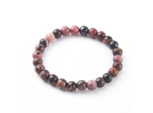Bracelet - Rhodonite 8mm Ball