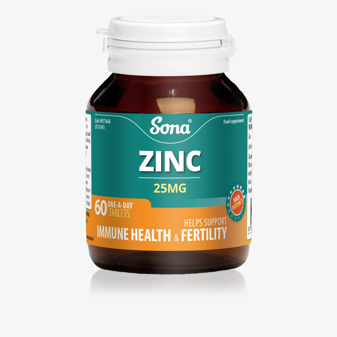 Sona Zinc 25mg (60 Tabs)