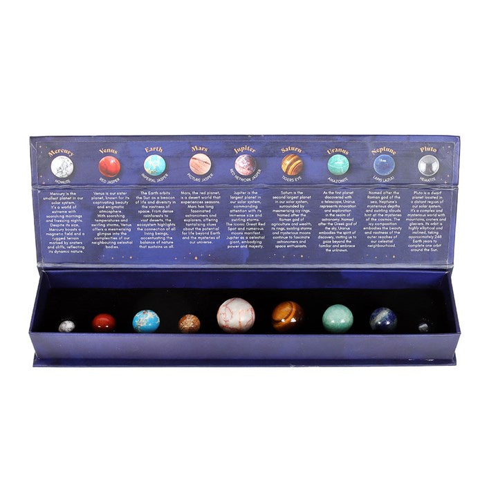 Crystal Gemstone Sphere Set - Solar System