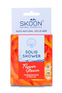 Skoon Solid Shower Bar Flower Power (Pommegranate & Roze Oil) 90g