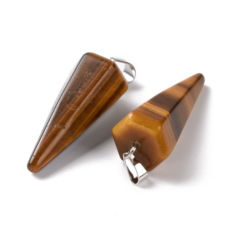 Pendulum/Pendant Faceted 30mm-35mm - Tiger Eye