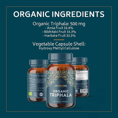 Ayurvediq Wellness Organic Triphala 120 Caps