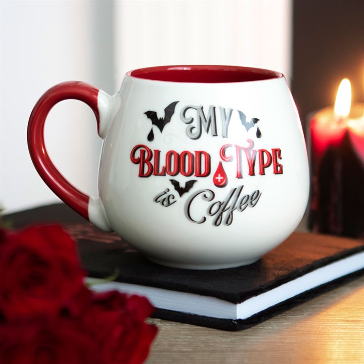 Rounded Mug - "My Blood Type is Coffee"
