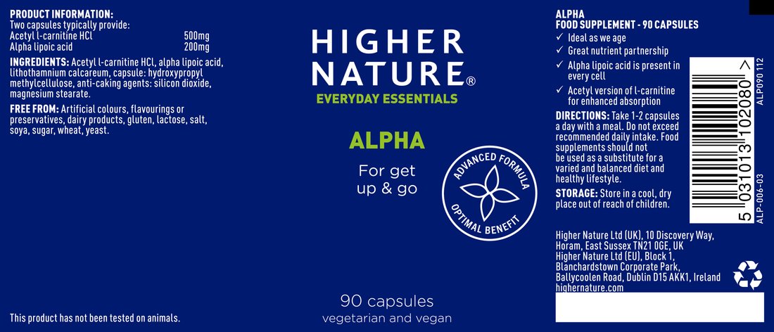 Higher Nature Alpha Lipoic Acid (90 Tabs)